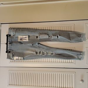 S.O.N.G. distressed, vintage look, stretch denim jeans